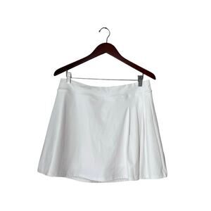 Boston Proper Tennis Skirt Skort White Pleated Built In Shorts Large